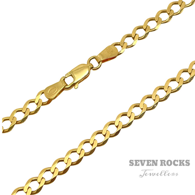 9 K yellow gold curb chain