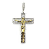 Iced Silver Crucifixion Yellow/White