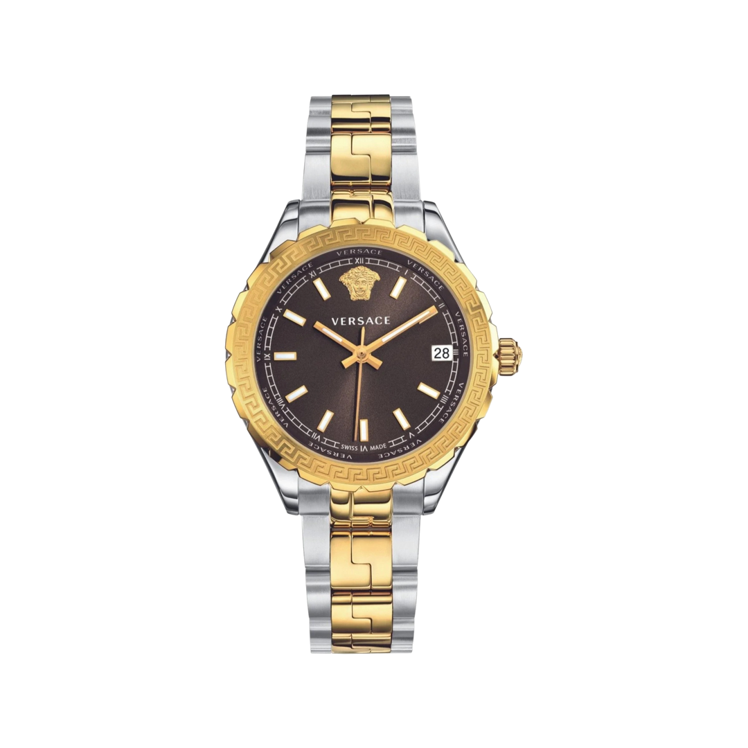 Versace Ladies Hellenyium Two-Tone Brown V12040015