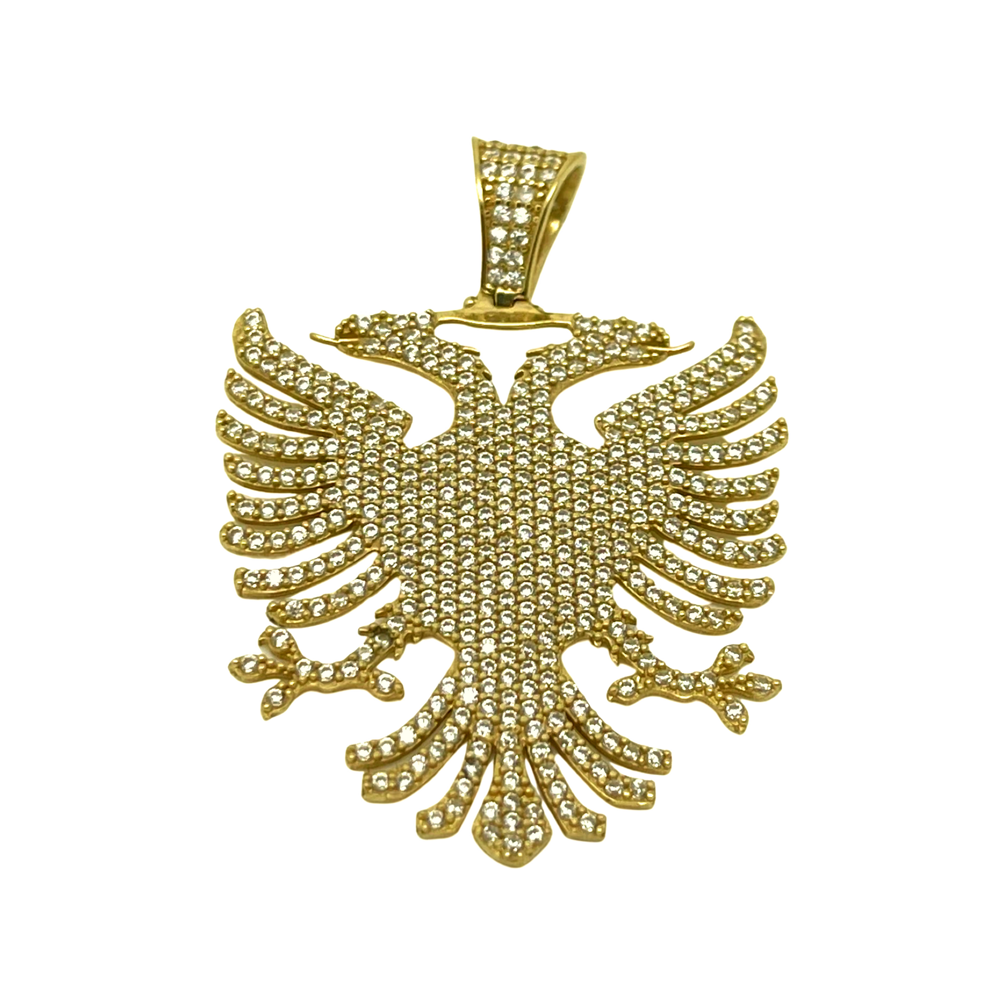 14 K Yellow Gold Albanian Eagle Pendant