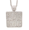 Iced Blow A Bag Silver Pendant(Large)