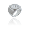 White Gold Rectangle Ice Ring