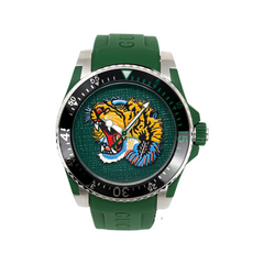 Gucci Watch Dive 40mm Tiger Green YA136316 - Seven Rocks