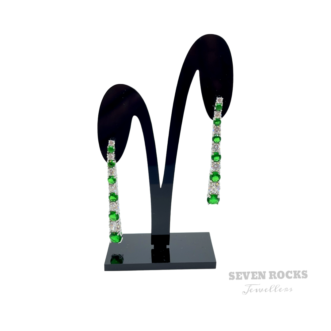 Tennis Drop Earrings