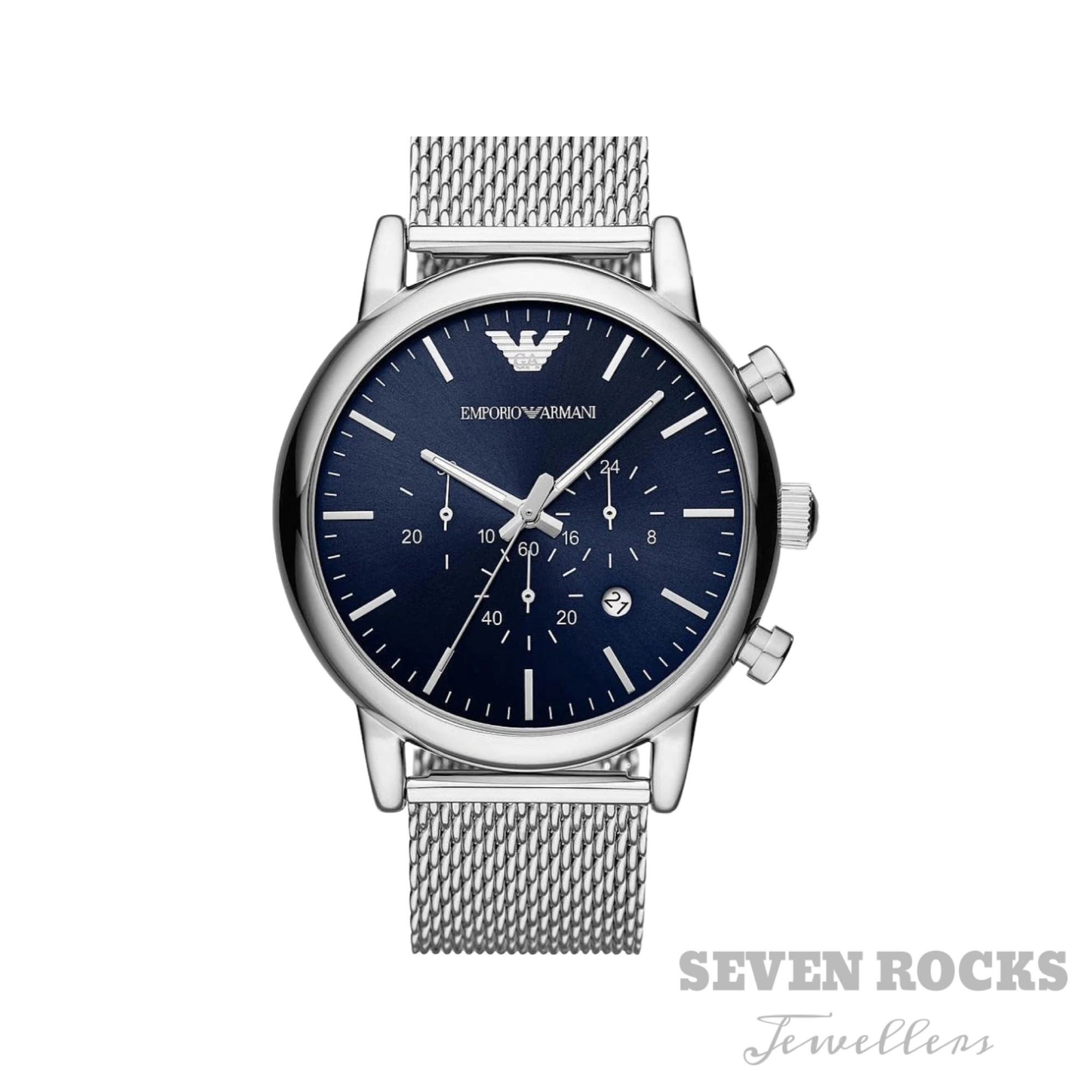 Emporio Armani Men's Luigi Chronograph Watch Blue AR80038