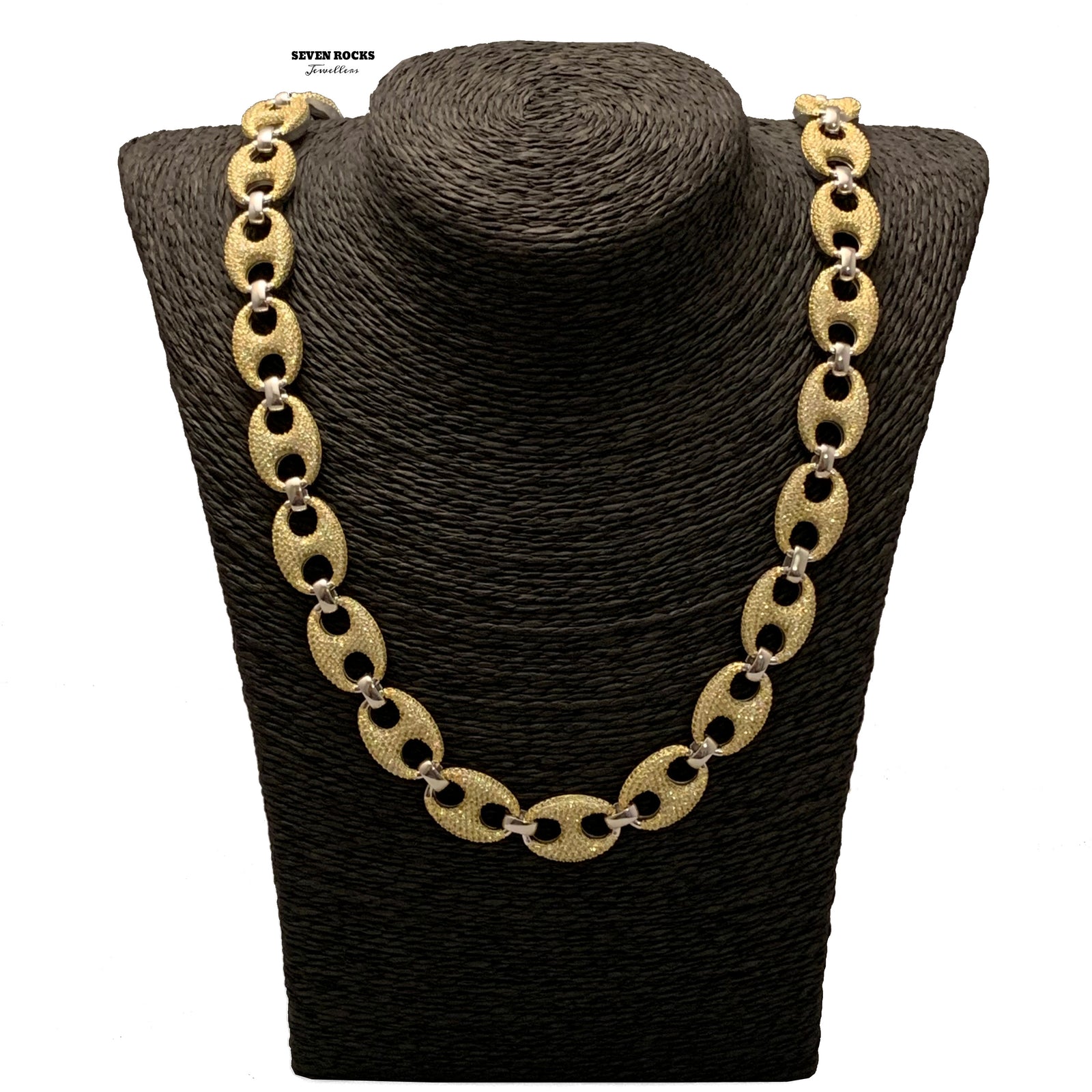 Ice Jewlz White Gold Gucci Link Chain 14mm