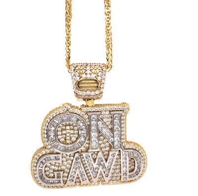 Iced On GAWD  Silver Pendant