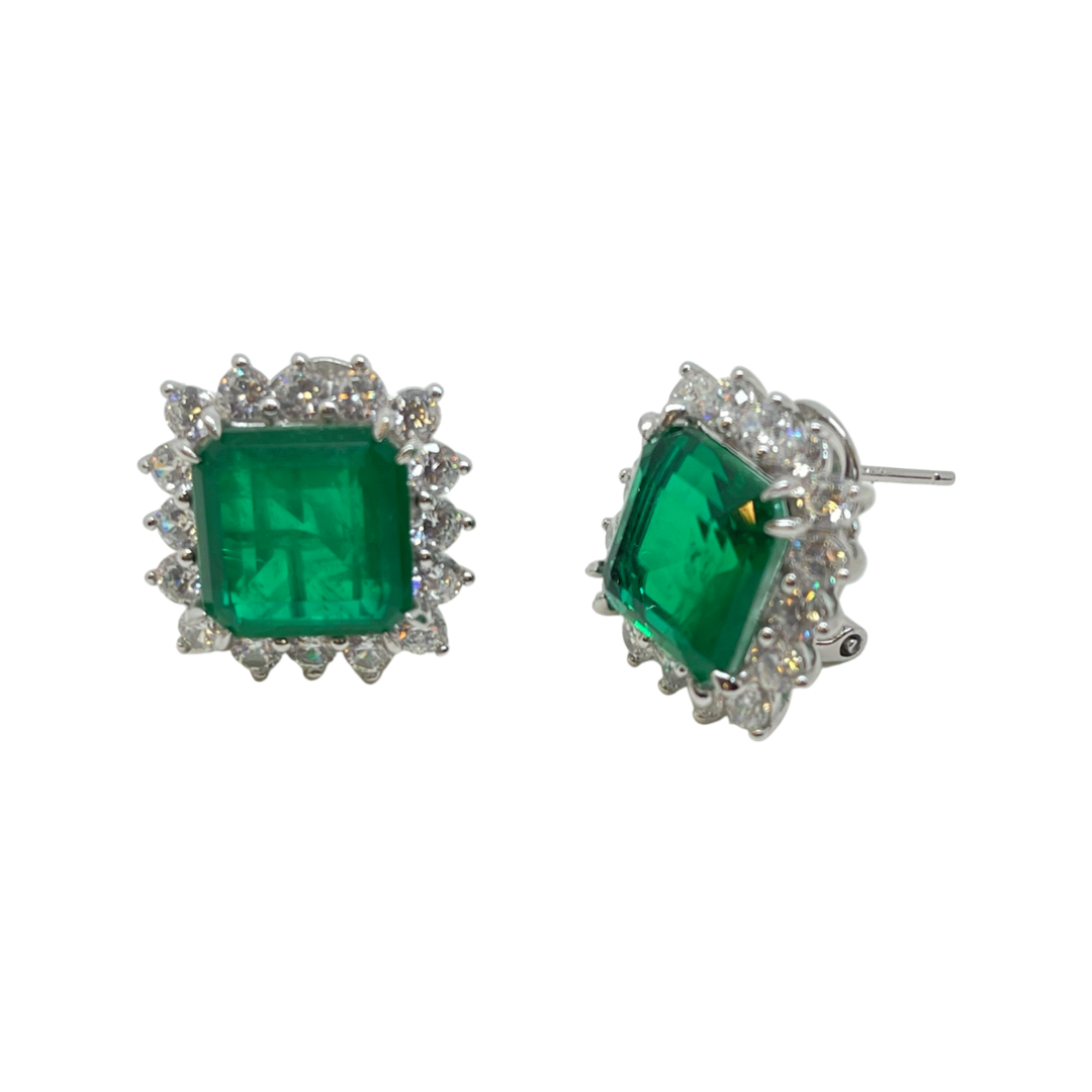 Ladies Emerald Fancy Earrings