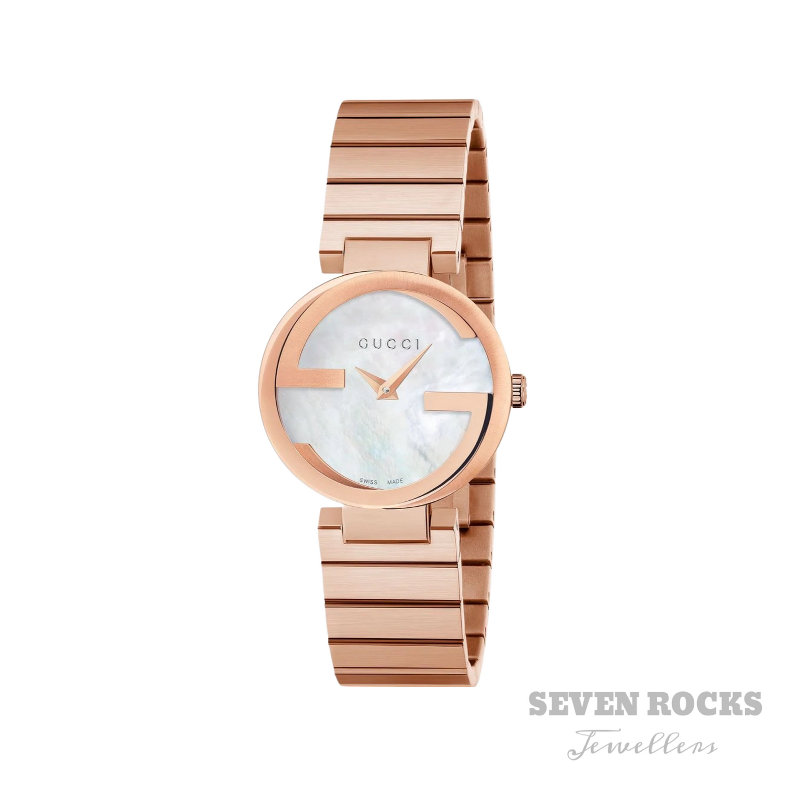 Gucci Ladies Watch Interlocking G Rose Gold YA133515