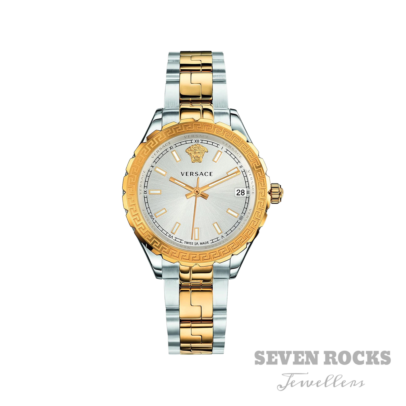 Versace Ladies Hellenyium Two-Tone Silver
