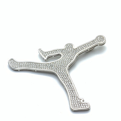 Iced Jordan Silver  Pendant