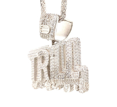 Iced Trill Silver Pendant