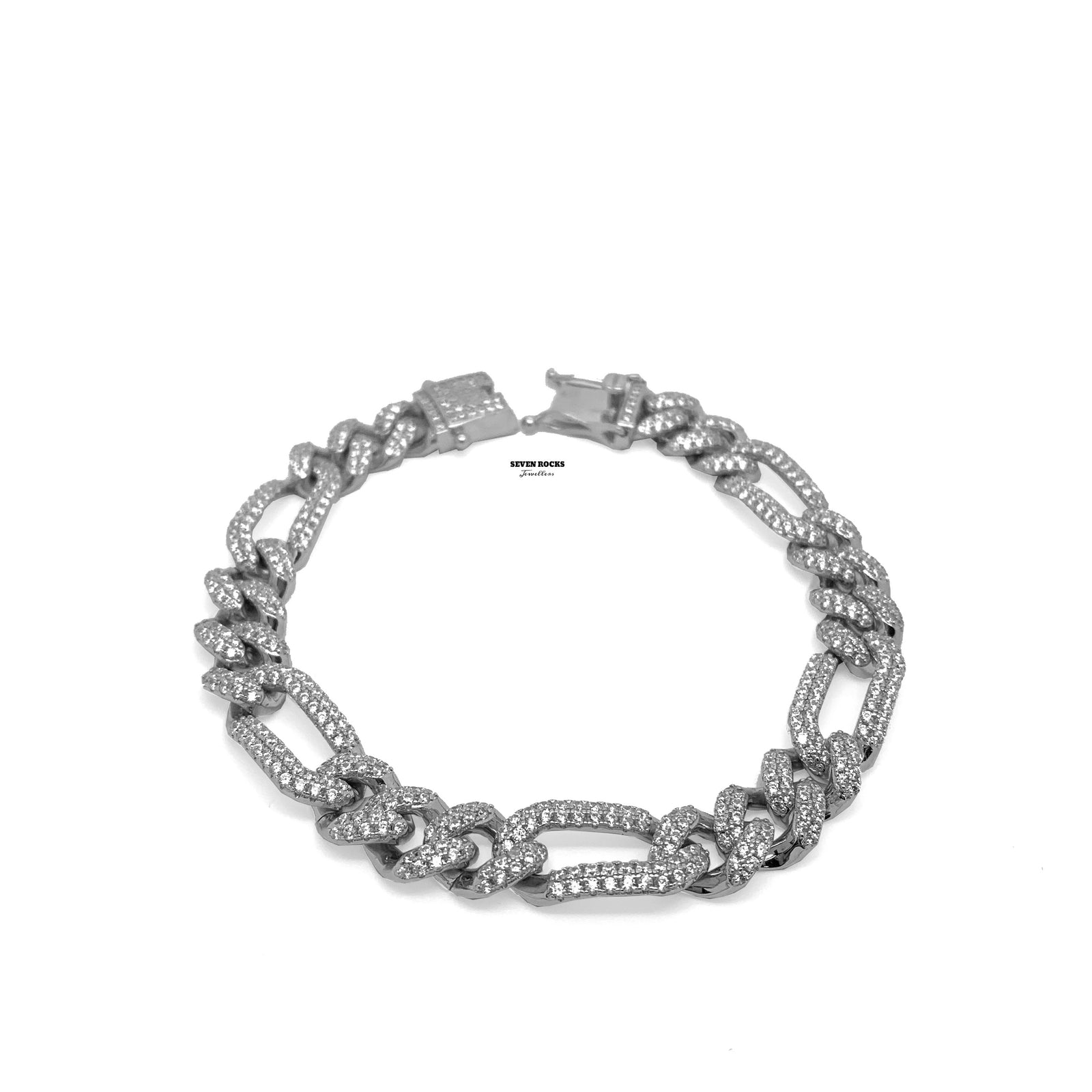 Figaro Iced Out Bracelet