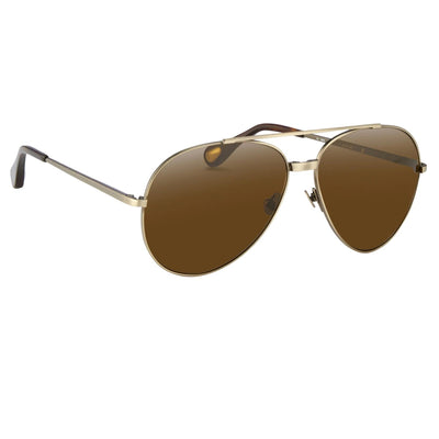 Ann Demeulemeester Sunglasses Brushed Silver and Brown AD14C3SUN