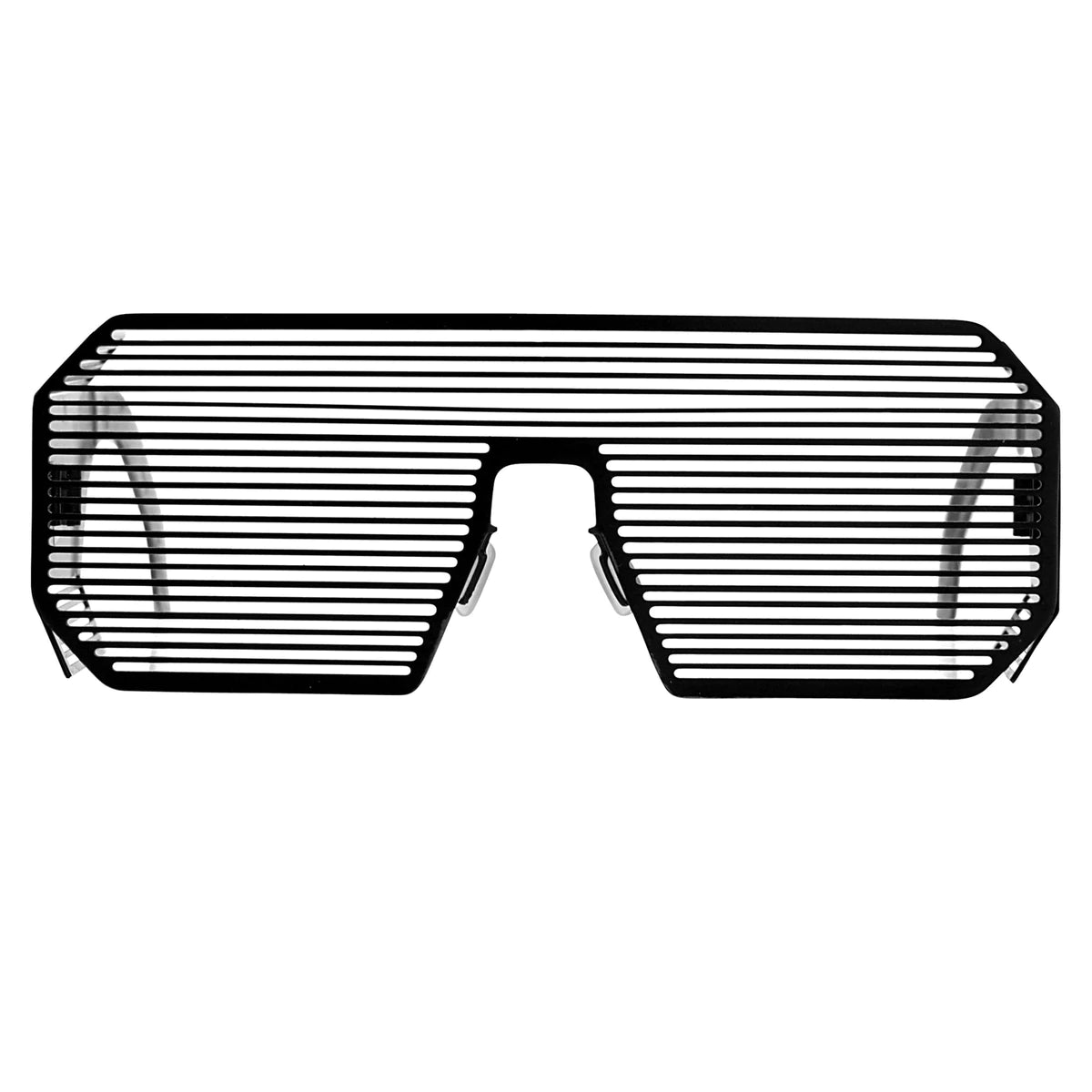 Boris Bidjan Saberi Sunglasses Shutter Rectangular Matte Black BBS2C3SUN