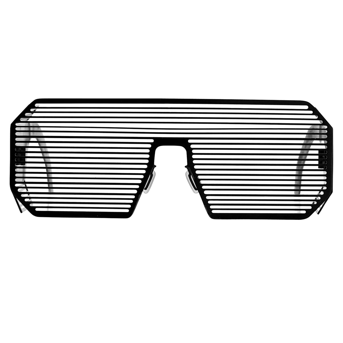 Boris Bidjan Saberi Sunglasses Shutter Rectangular Matte Black BBS2C3SUN