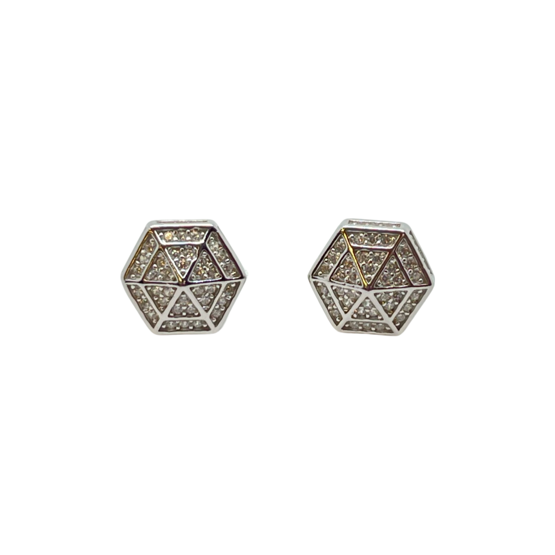 Octagon Iced Earrings