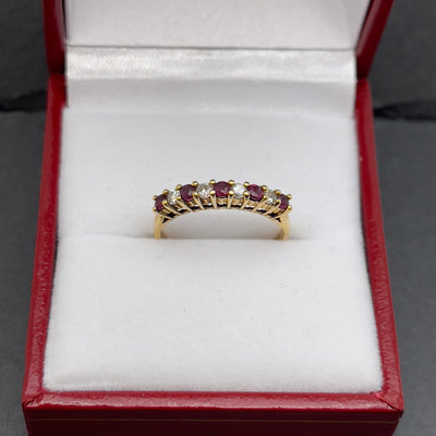 18 k ruby and diamond ring