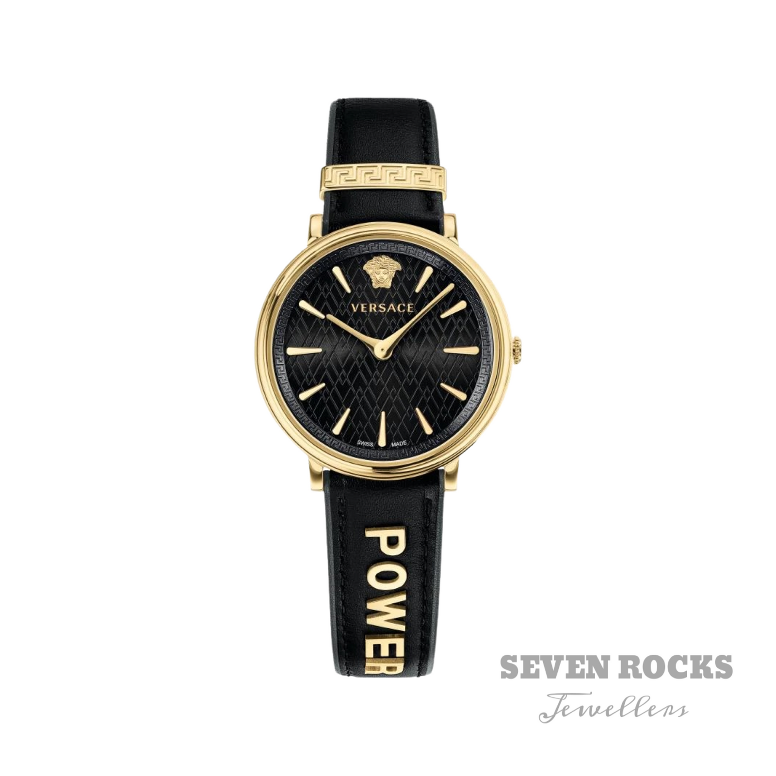 Versace Ladies Watch V-Circle Gold 'POWER' Black