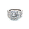 White Gold Iced Glacier Ring