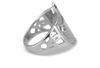 White Gold Iced Cross Shield Ring