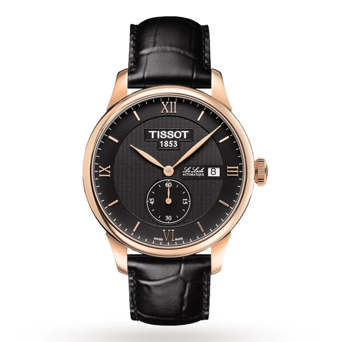 Tissot Automatic Men's Watch T-Classic Le Locle Rose Gold Black 39mm
