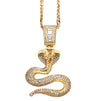 Iced Cobra Snake Silver Pendant