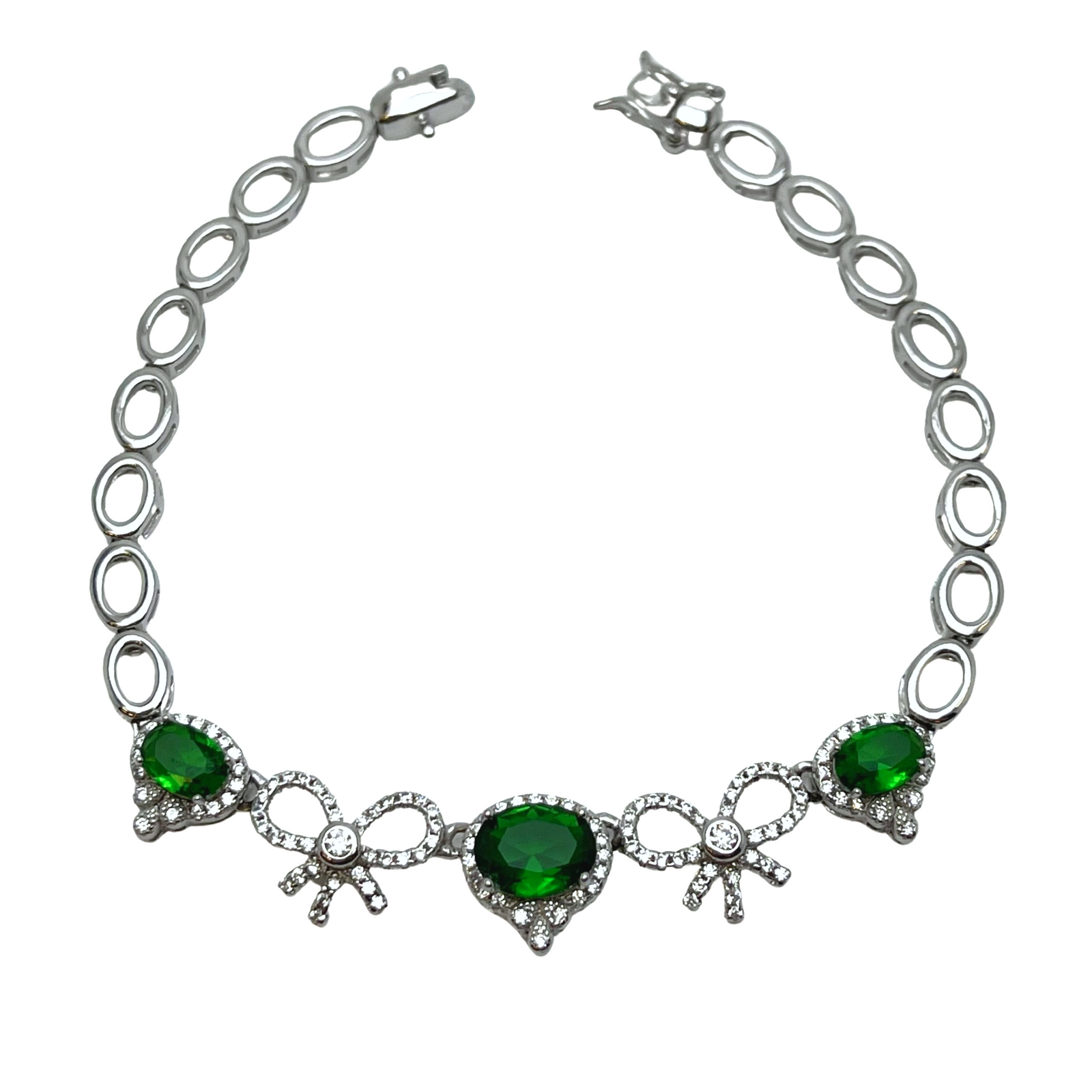 Pretty Bow Ladies Silver Bracelet