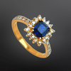 18 K Rose Gold Sapphire Ring