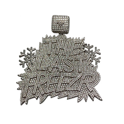 Hustle Hard Silver Pendant (Large)