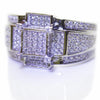 White Gold Iced Giovanni Ring