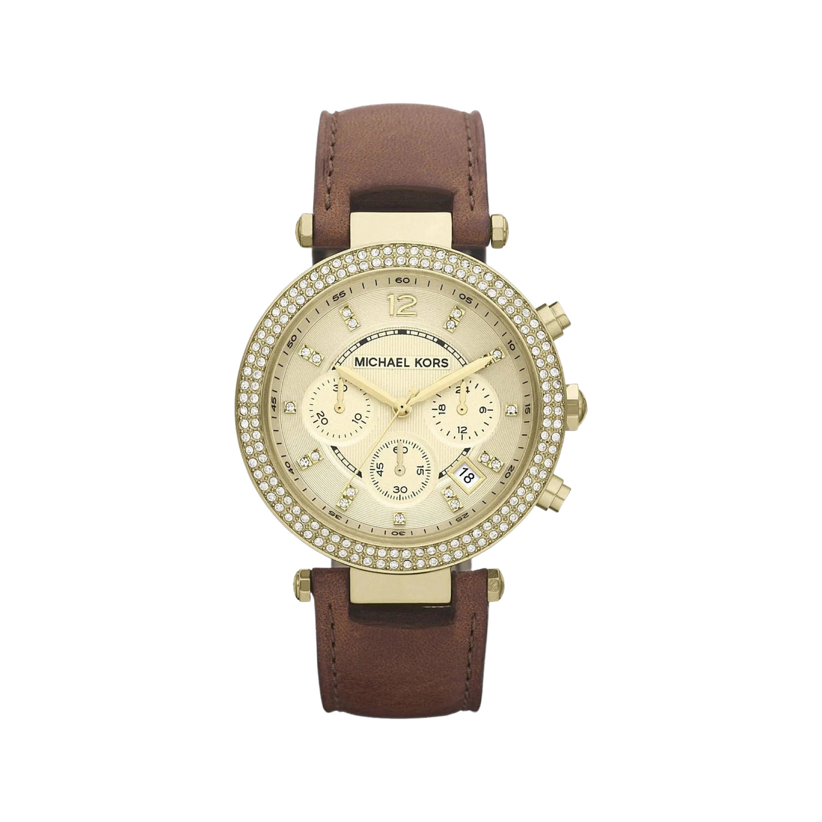Michael Kors Ladies Watch Parker Brown Leather MK2249