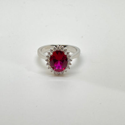 Cluster Ruby Tone Ring