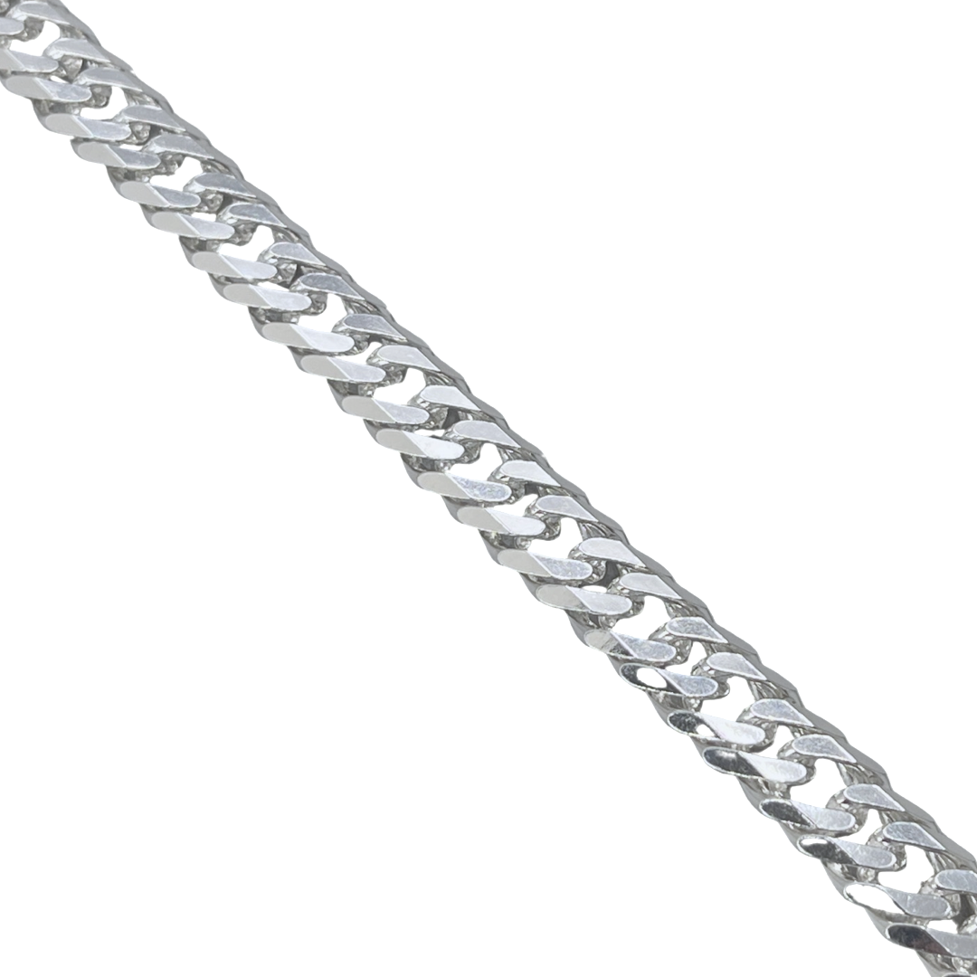Silver Double Curb Bracelet 8mm