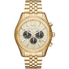 Michael Kors Watch Lexington Chronograph Gold Pave MK8494