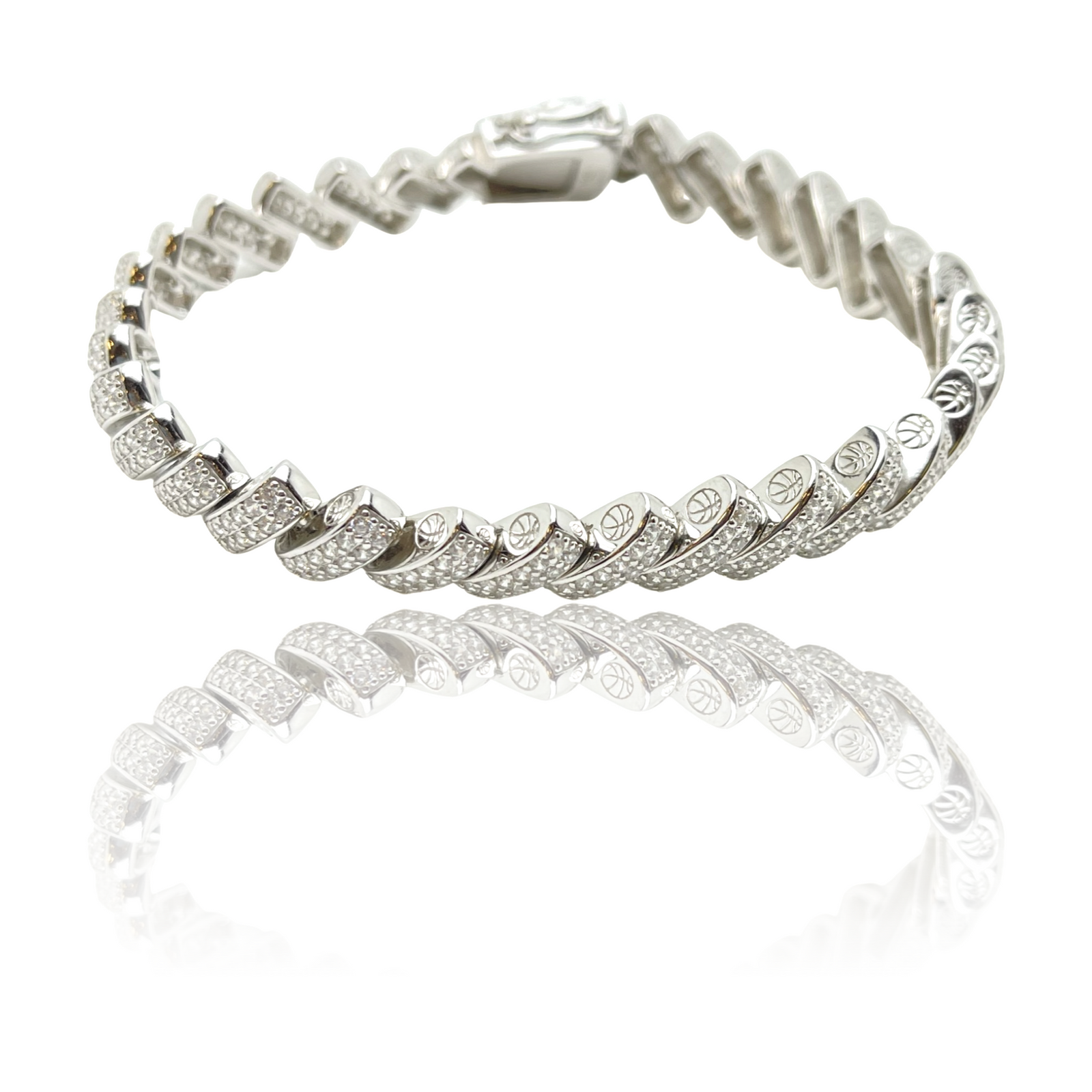 Bling Silver Men’s  Bracelet