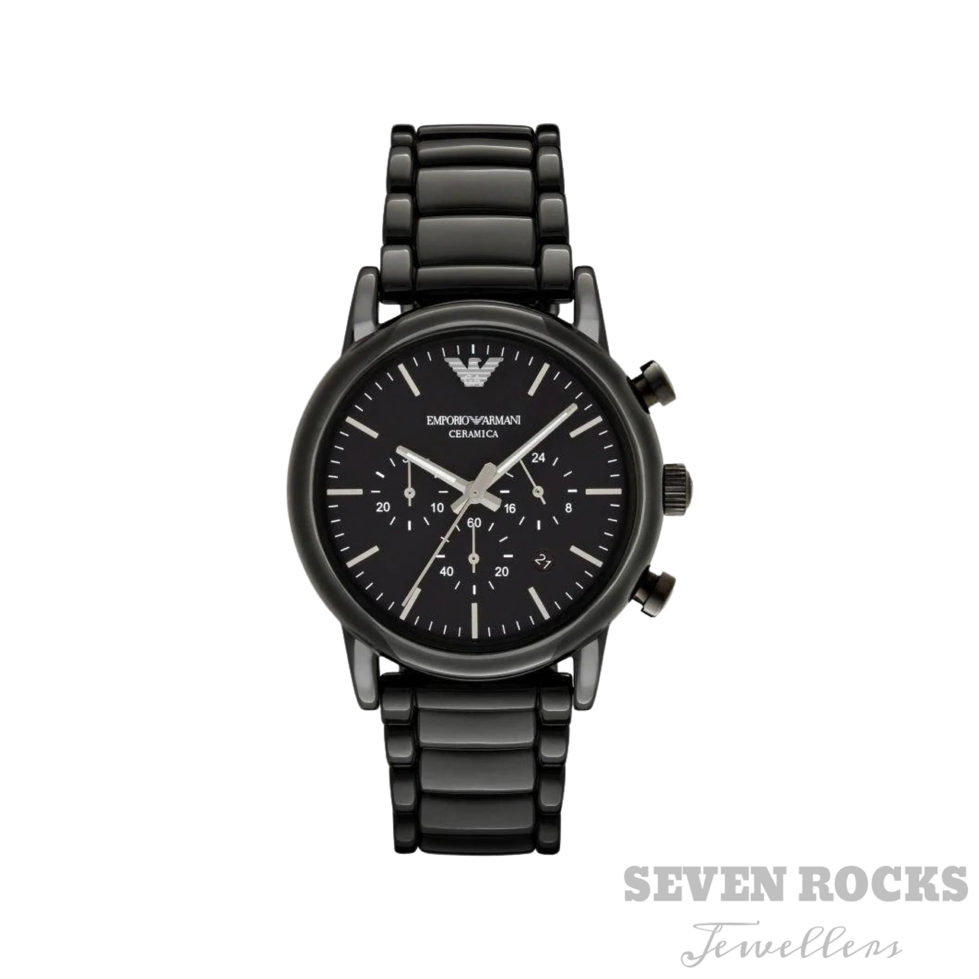 Emporio Armani Men's Luigi Chronograph Watch Black Ceramic AR1507