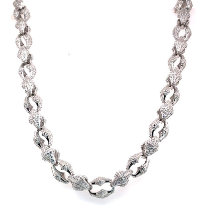 Frost White Gold Iced  Chain