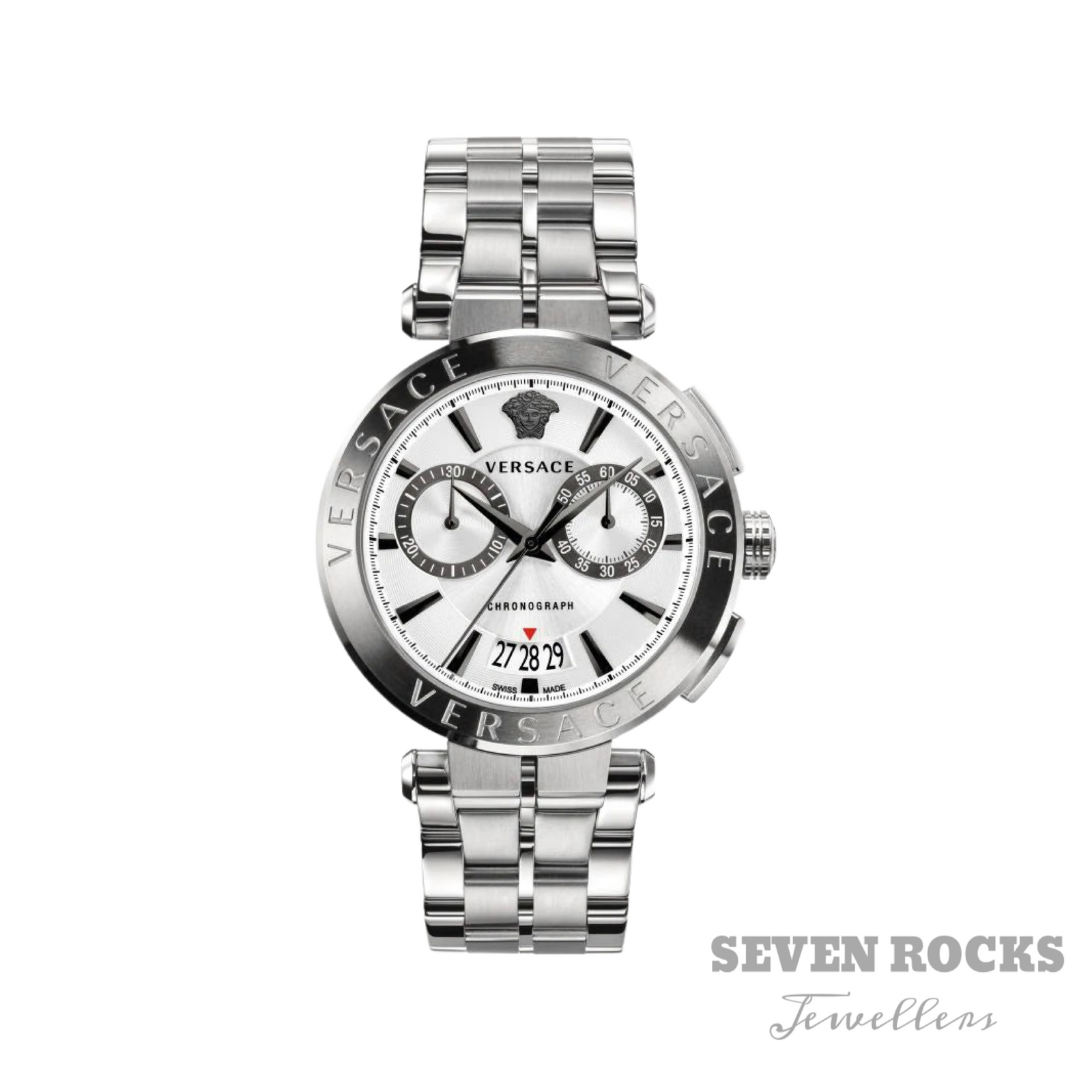 Versace Men's Chronograph Watch Aion Silver VBR040017