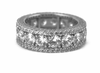 White Gold Iced Eternity silver  ring