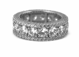 White Gold Iced Eternity ring 1 - Size R