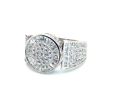 White Gold Iced Timeless Ring