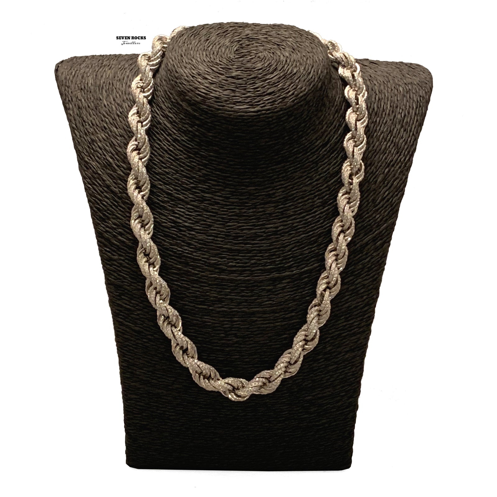 Chunky White Gold  Iced Out Rope Chain
