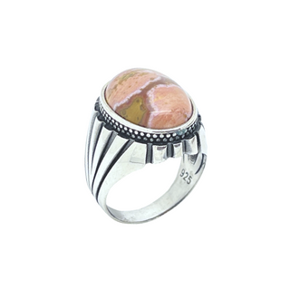 925 Silver Agate Ring - Size V
