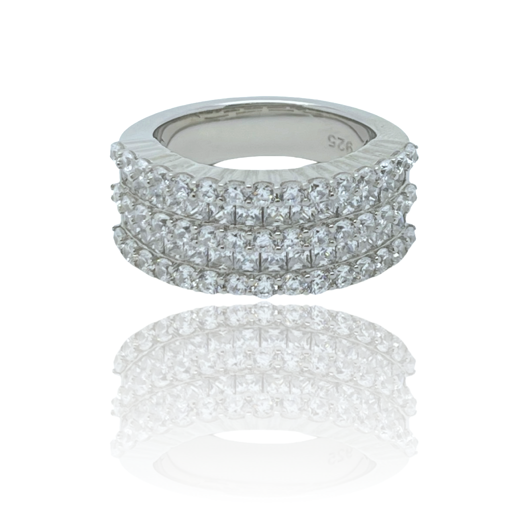 3 Row Band Ring
