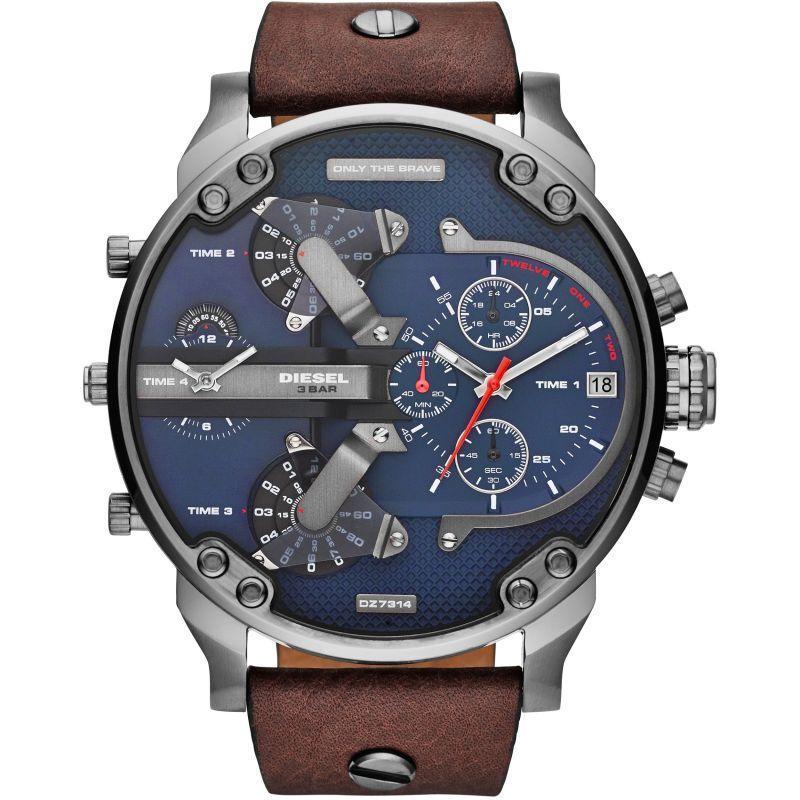 Diesel Men's Chronograph Watch Mr Daddy 2.0 Blue DZ7314
