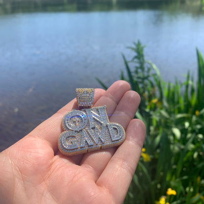 Iced On GAWD  Silver Pendant