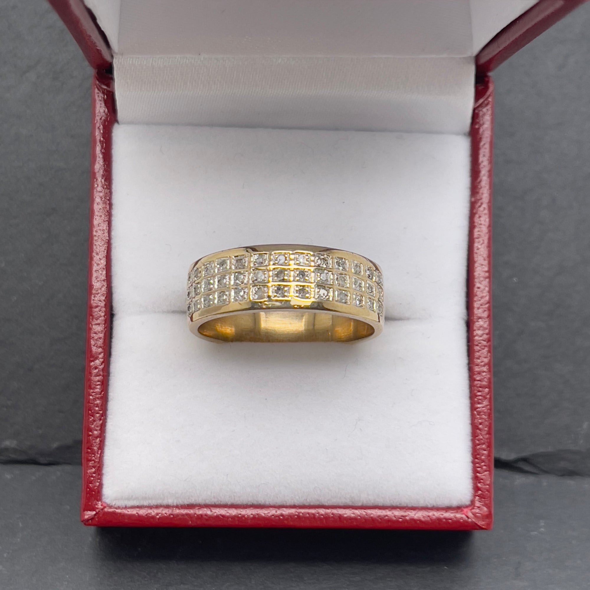 9 Diamond Gents Ring In 18k Yellow Gold By Lagu Bandhu - Lagu Bandhu