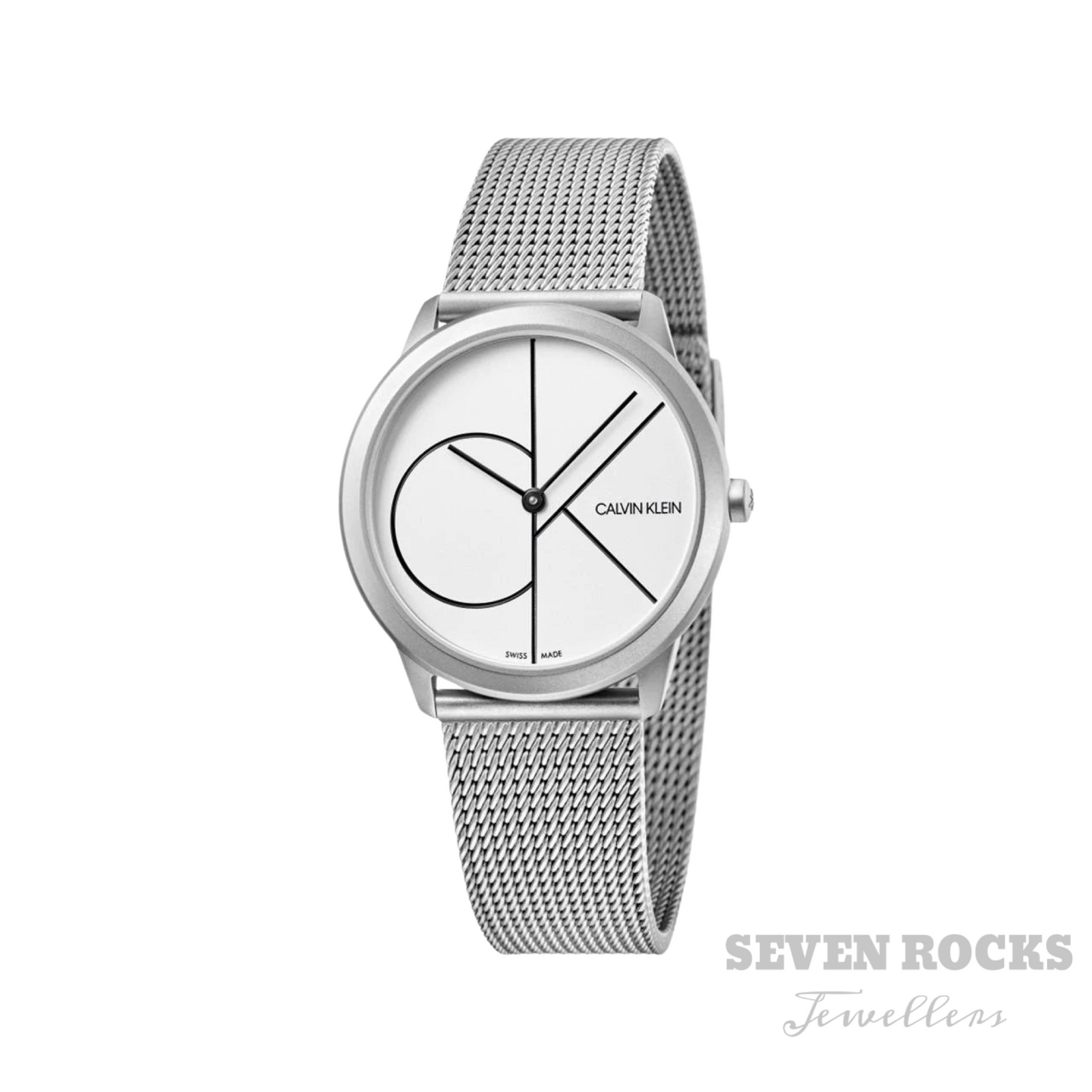 Calvin Klein Minimal White Stainless Steel K3M5215X