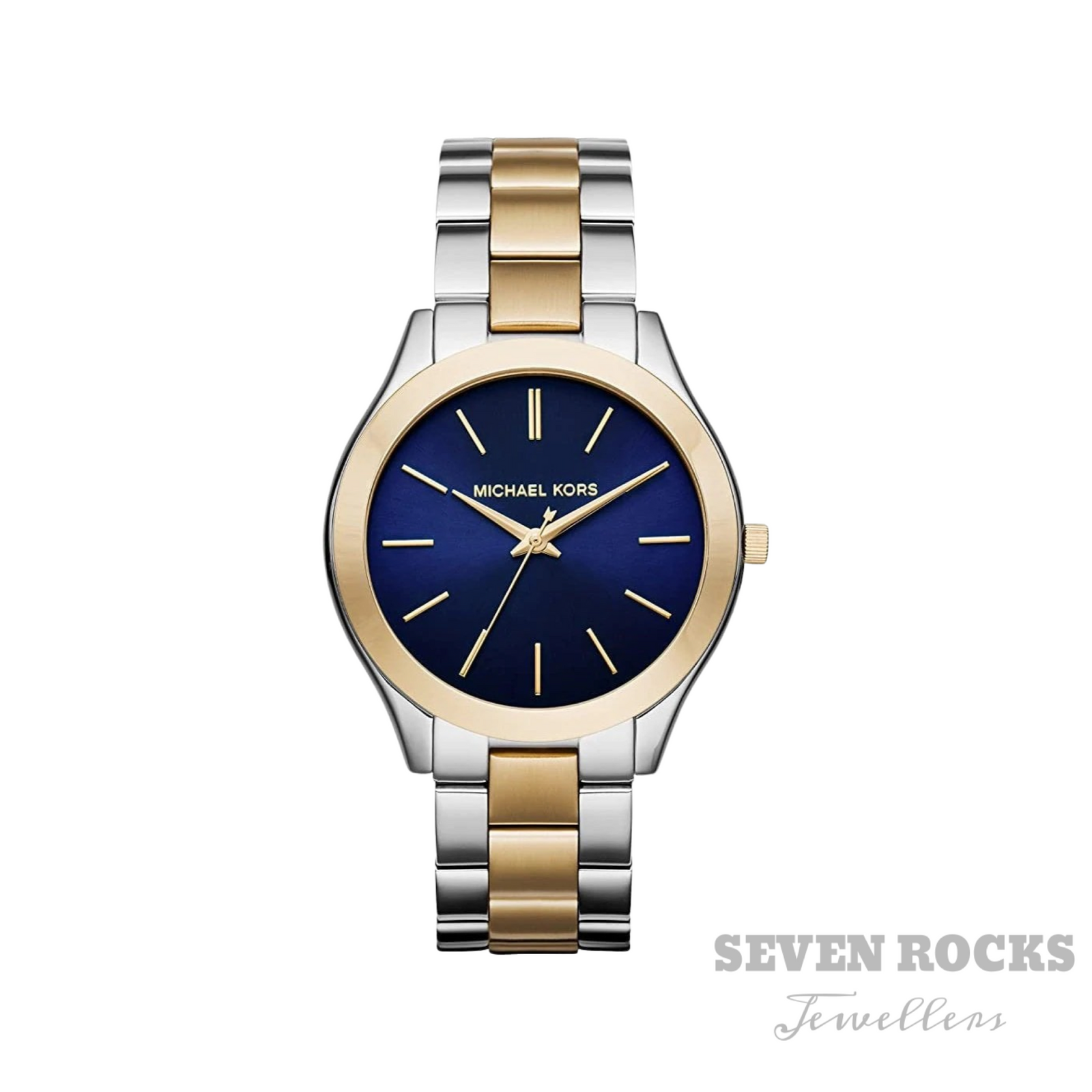 Michael Kors Ladies Watch Slim Runway Two Tone Blue MK3479